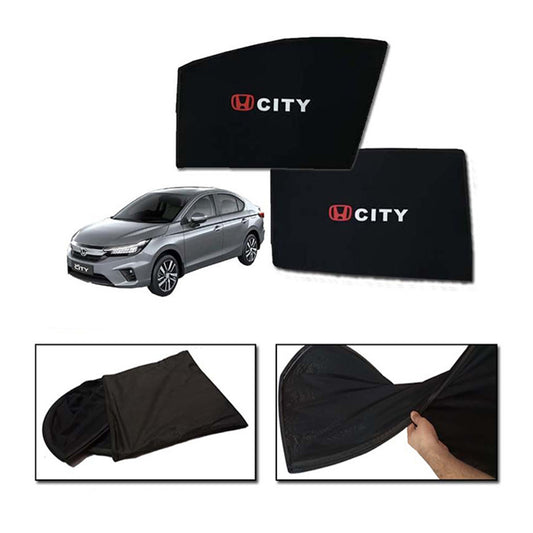 Honda City 2021-2025 Foldable & Flexible Sun Shades With Logo - 4 Pcs