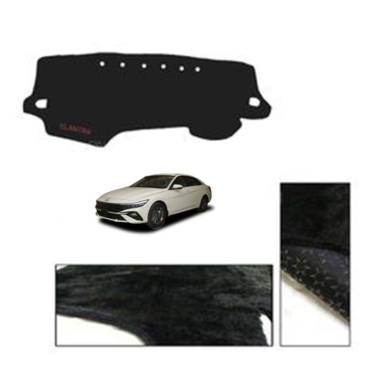 Hyundai Elantra 2024-2025 Velvet Dashboard Carpet Cover - Washable - Non Slip