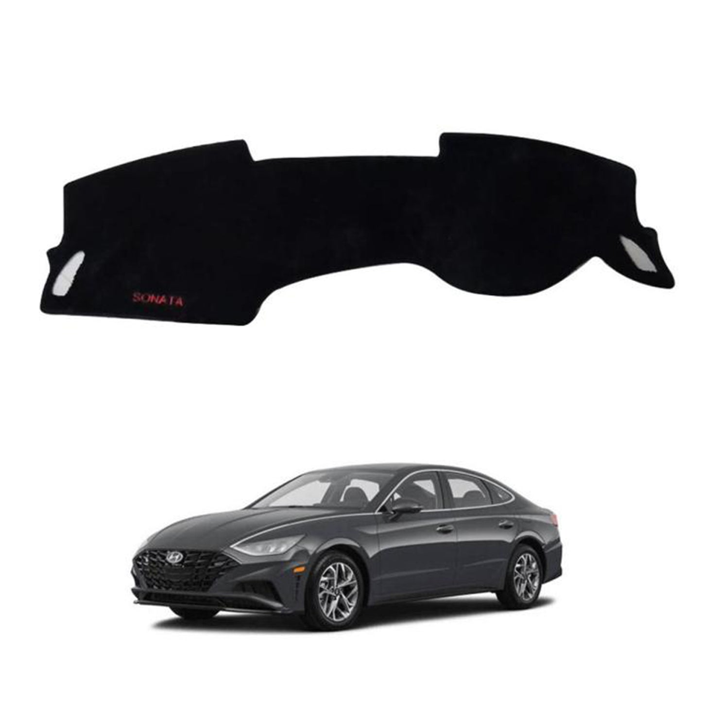 Hyundai Sonata 2021-2025 Velvet Dashboard Carpet Cover - Washable - Non Slip