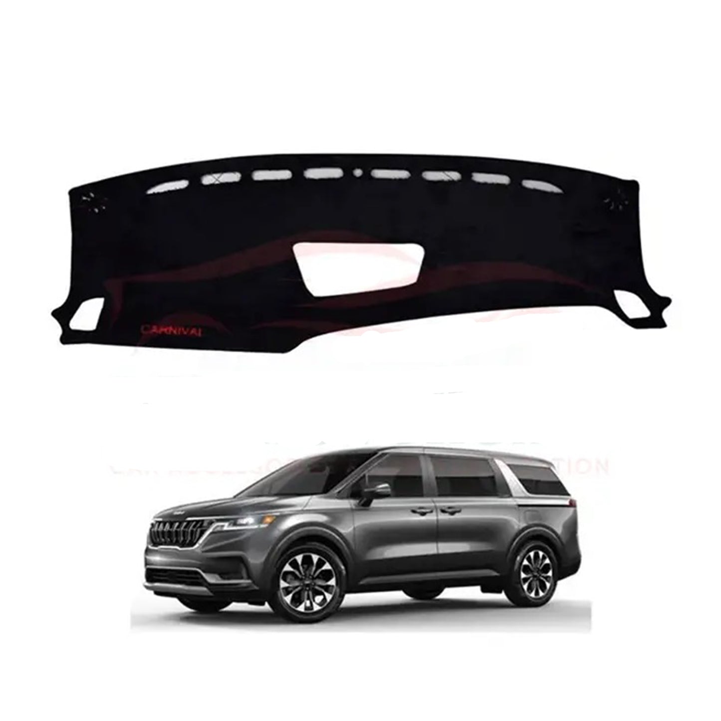 Kia Carnival 2020-2025 Velvet Dashboard Carpet Cover - Washable - Non Slip