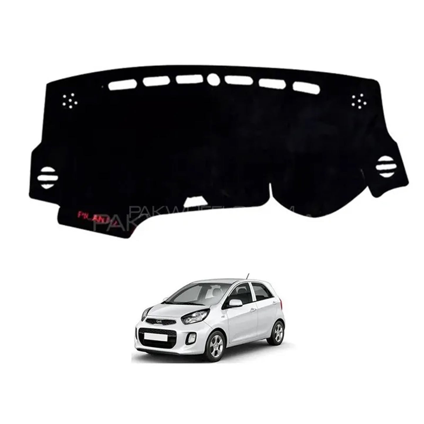 Kia Picanto 2019-2025 Velvet Dashboard Carpet Cover - Washable - Non Slip