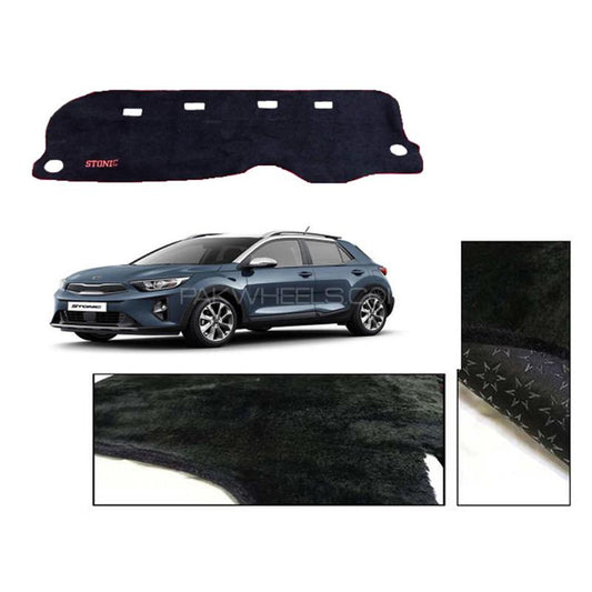 Kia Stonic 2021-2025 Velvet Dashboard Carpet Cover - Washable - Non Slip