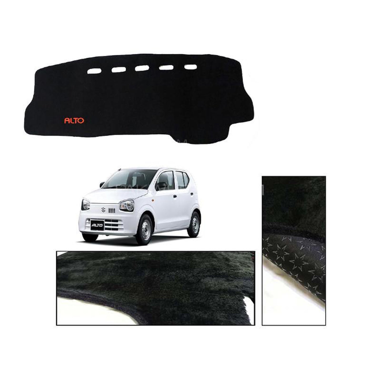 Suzuki Alto 2019-2025 Velvet Dashboard Carpet Cover - Washable - Non Slip