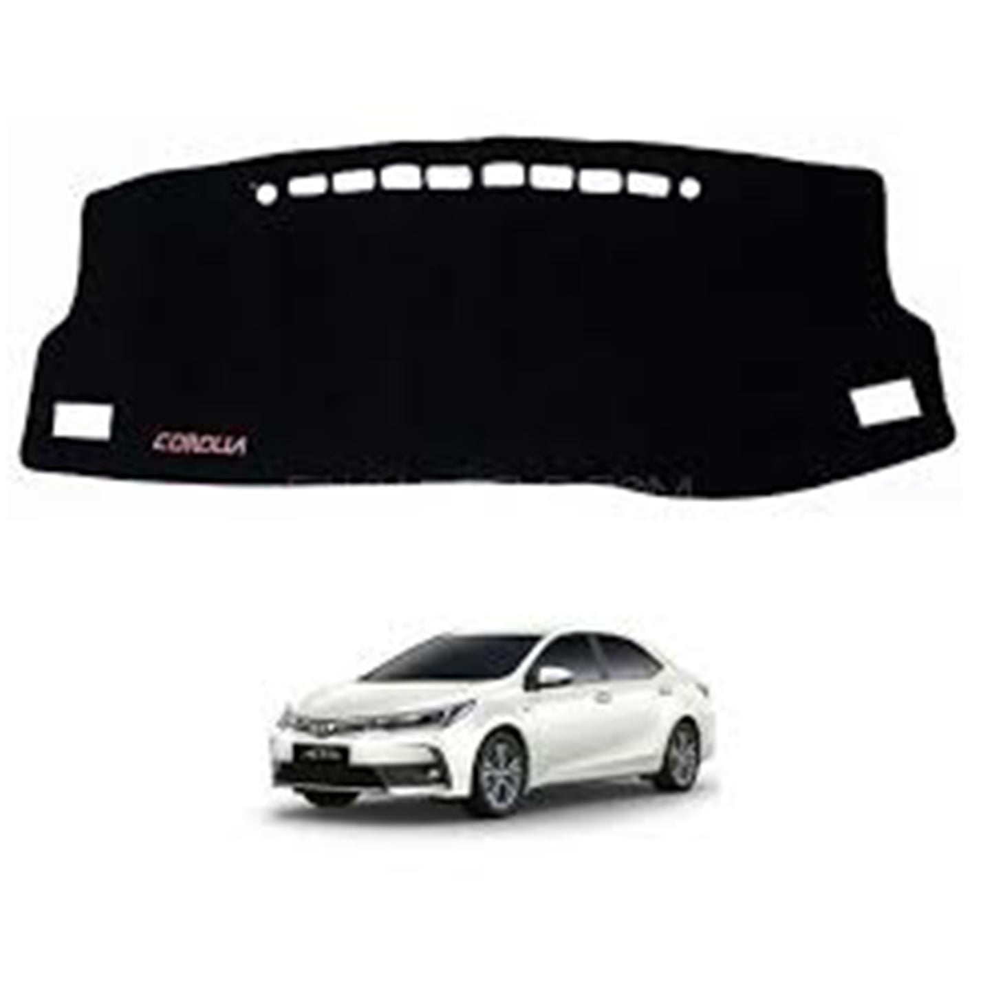 Toyota Corolla 2018-2025 Velvet Dashboard Carpet Cover - Washable - Non Slip