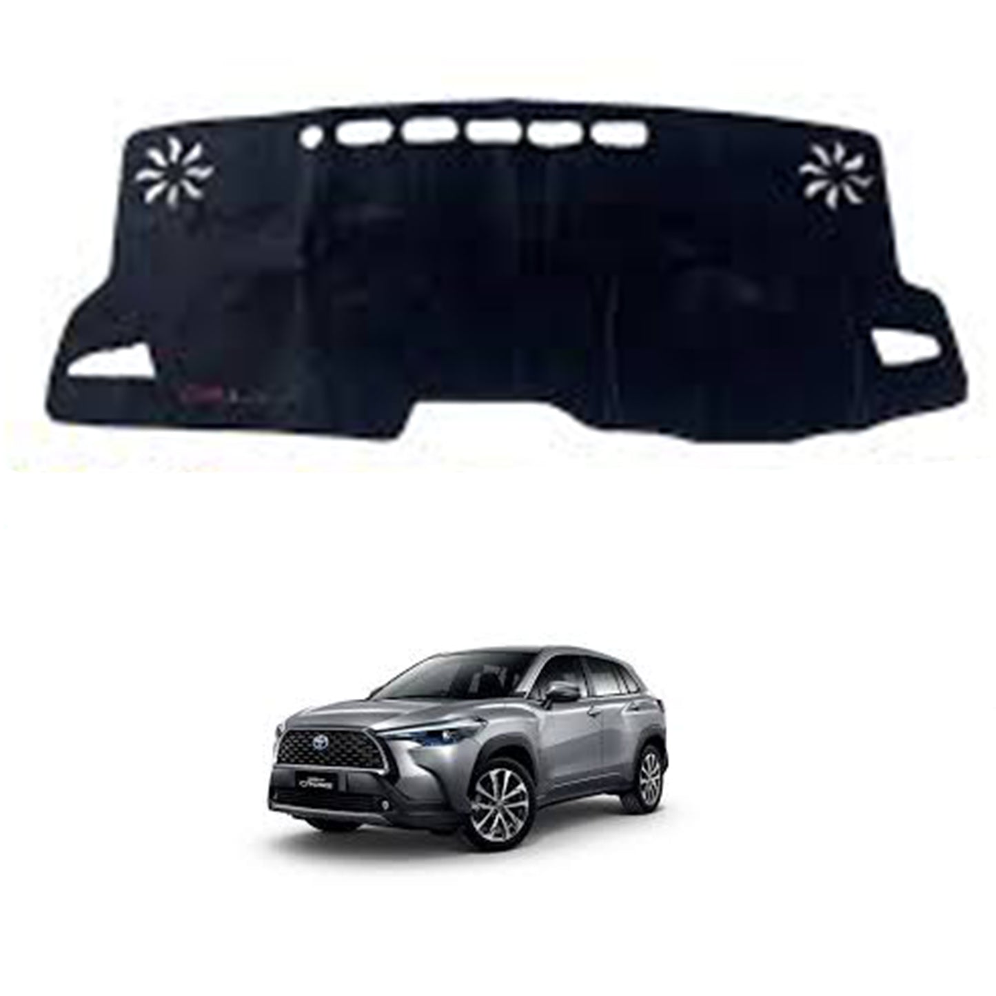 Toyota Corolla Cross Velvet Dashboard Carpet Cover - Washable - Non Slip