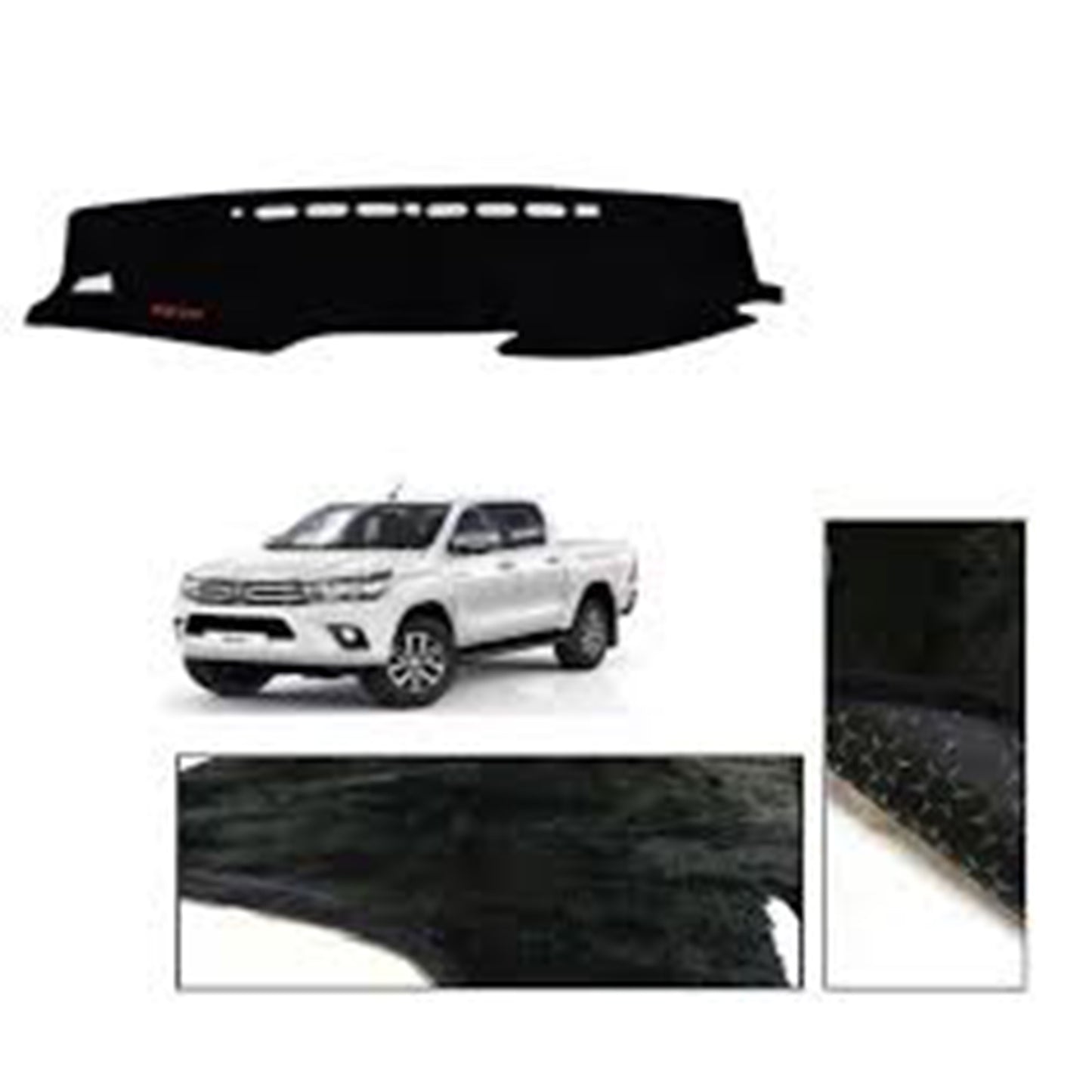 Toyota Hilux Revo Velvet Dashboard Carpet Cover - Washable - Non Slip