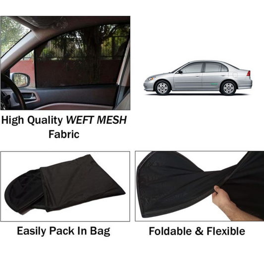 Honda Civic 2002-2006 Foldable & Flexible Sun Shades - 4 Pcs