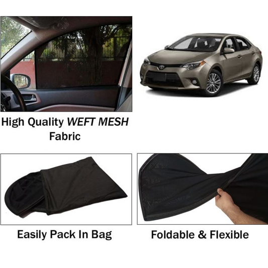 Toyota Corolla 2014-2018 Foldable & Flexible Sun Shades - 4 Pcs
