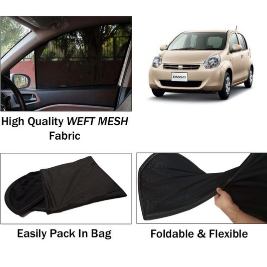 Toyota Passo 2010-2016 Foldable & Flexible Sun Shades - 4 Pcs