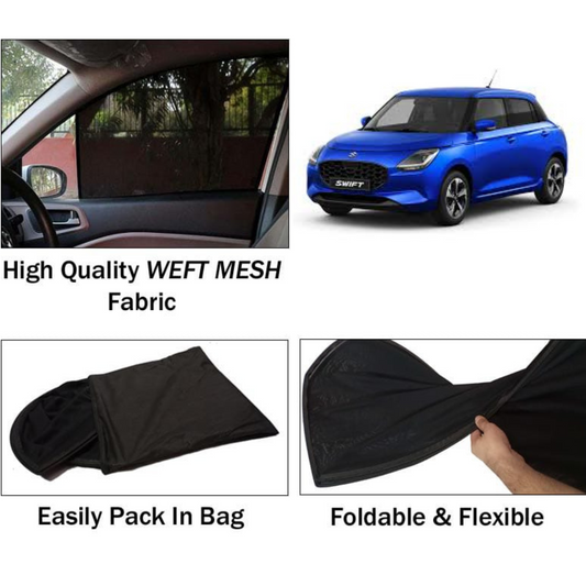 Suzuki Swift 2022-2025 Foldable & Flexible Sun Shades - 4 Pcs