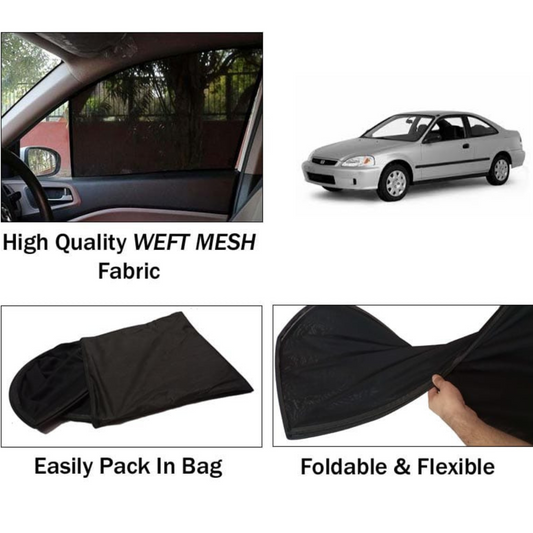 Honda Civic 2001-2002 Foldable & Flexible Sun Shades - 4 Pcs