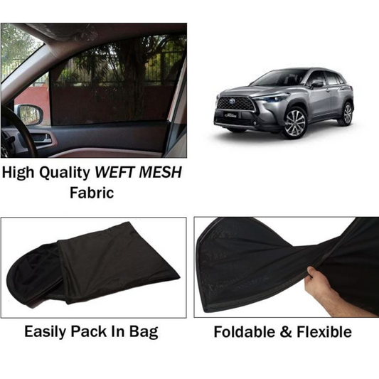 Toyota Corolla Cross 2023-2025 Foldable & Flexible Sun Shades - 4 Pcs