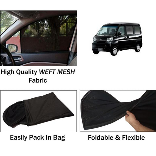 Daihatsu Hijet 2004-2025 Foldable & Flexible Sun Shades - 4 Pcs