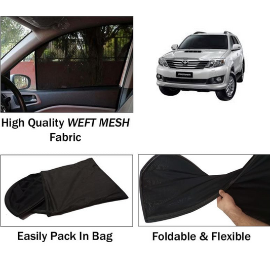 Toyota Fortuner 2013-2016 Foldable & Flexible Sun Shades - 4 Pcs