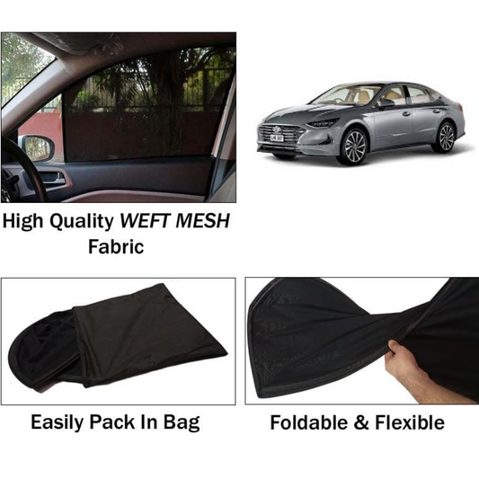 Hyundai Sonata 2021-2025 Foldable & Flexible Sun Shades - 4 Pcs