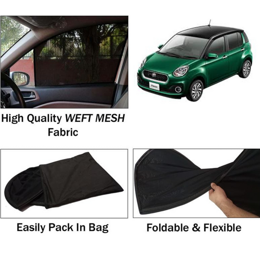 Toyota Passo 2016-2025 Foldable & Flexible Sun Shades - 4 Pcs