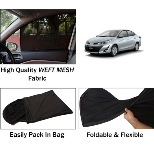 Toyota Yaris 2020-2025 Foldable & Flexible Sun Shades - 4 Pcs
