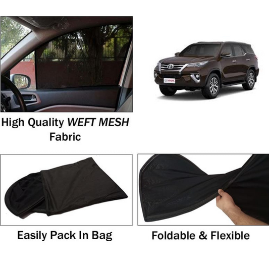 Toyota Fortuner 2016-2021 Foldable & Flexible Sun Shades - 4 Pcs