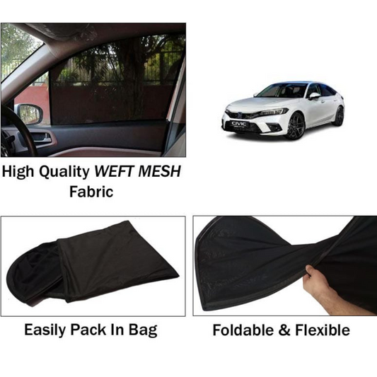 Honda Civic 2022-2025 Foldable & Flexible Sun Shades - 4 Pcs