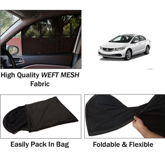 Honda Civic 2012-2016 Foldable & Flexible Sun Shades - 4 Pcs