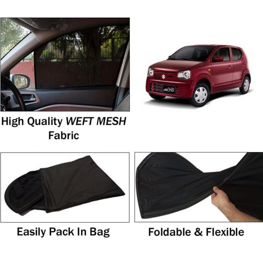Suzuki Alto 2019-2025 Foldable & Flexible Sun Shades - 4 Pcs