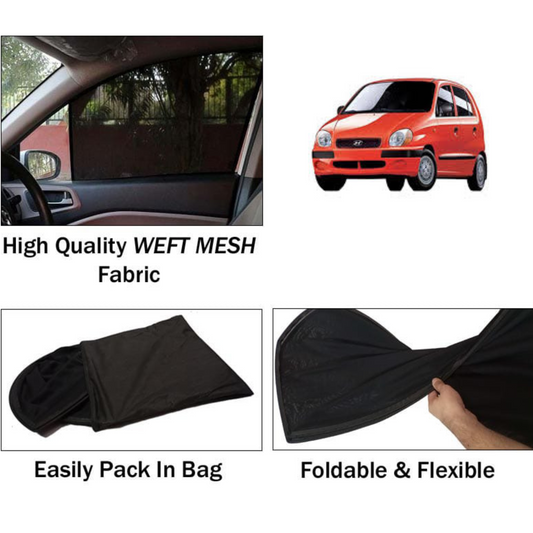 Hyundai Santro 2003-2014 Foldable & Flexible Sun Shades - 4 Pcs
