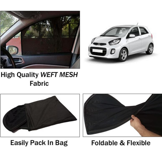 Kia Picanto 2019-2025 Foldable & Flexible Sun Shades - 4 Pcs