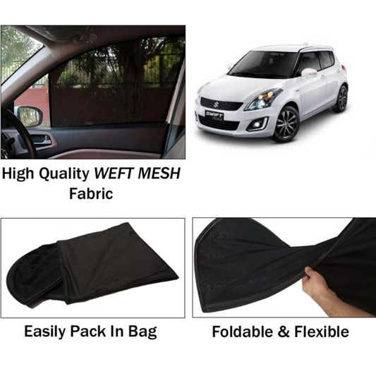 Suzuki Swift 2010-2021 Foldable & Flexible Sun Shades - 4 Pcs