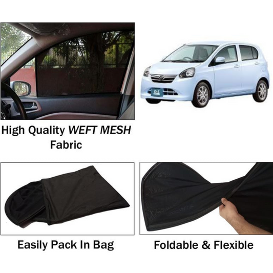 Daihatsu Mira 2006-2017 Foldable & Flexible Sun Shades - 4 Pcs