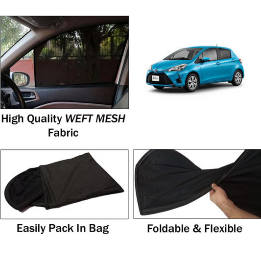 Toyota Vitz 2018-2025 Foldable & Flexible Sun Shades - 4 Pcs