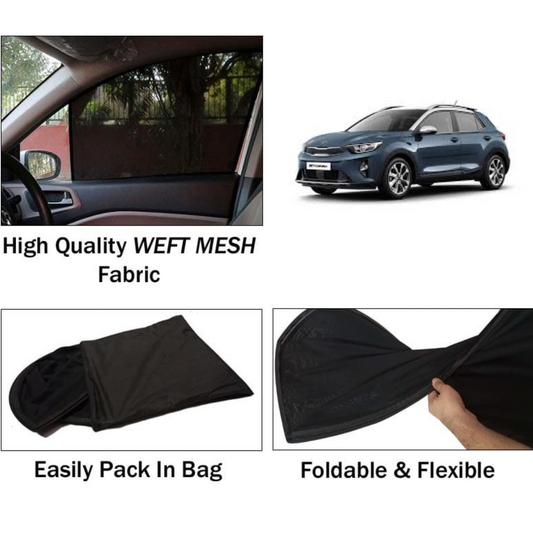 Kia Stonic 2021-2025 Foldable & Flexible Sun Shades - 4 Pcs