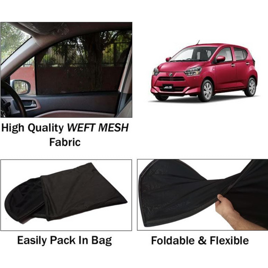 Daihatsu Mira 2017-2025 Foldable & Flexible Sun Shades - 4 Pcs