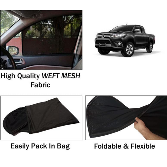 Toyota Hilux Revo 2016-2021 Foldable & Flexible Sun Shades - 4 Pcs