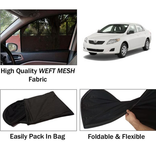 Toyota Corolla 2009-2014 Foldable & Flexible Sun Shades - 4 Pcs