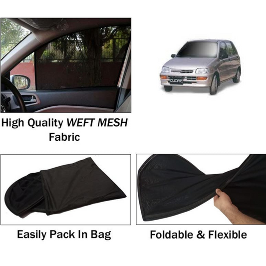 Daihatsu Cuore 2000-2012 Foldable & Flexible Sun Shades - 4 Pcs