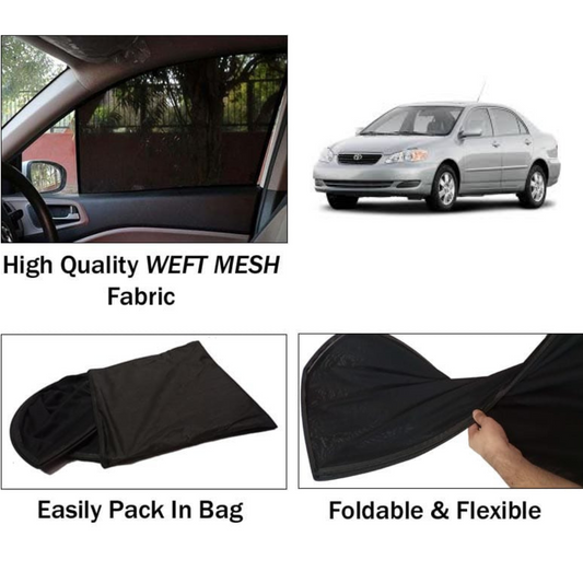 Toyota Corolla 2002-2008 Foldable & Flexible Sun Shades - 4 Pcs