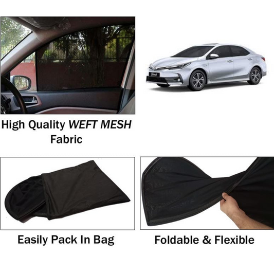 Toyota Corolla 2018-2025 Foldable & Flexible Sun Shades - 4 Pcs