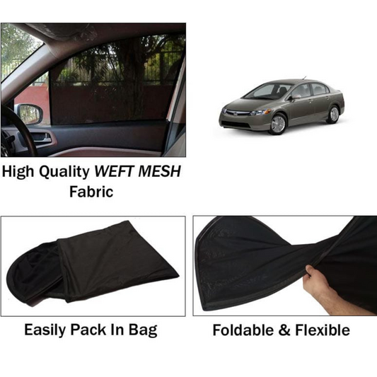 Honda Civic 2006-2012 Foldable & Flexible Sun Shades - 4 Pcs